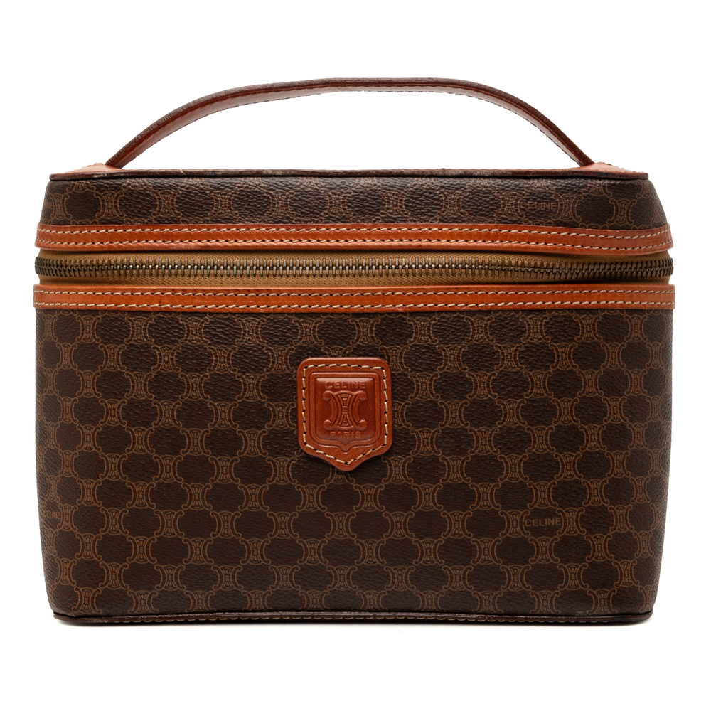 Pre-Loved Celine Macadam Coated Canvas Vanity Bag